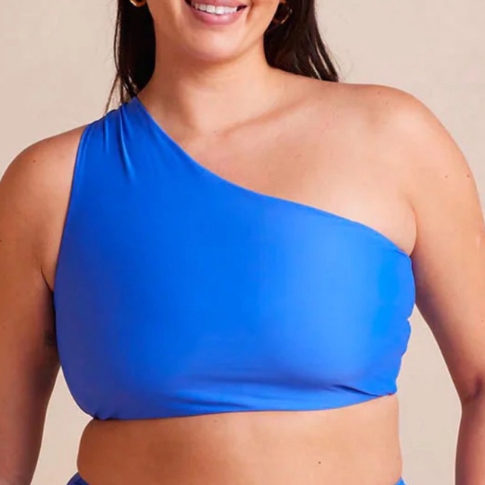 Summersalt Sidestroke Bikini Top limited edition Hydrangea blue- size 18 UPF 50+
